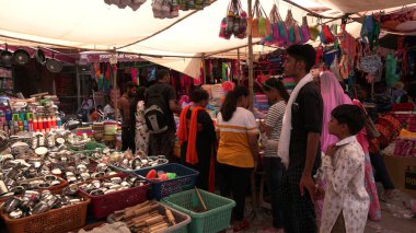 People on traditional indian market