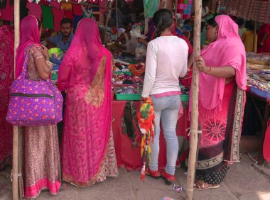 People on traditional indian market