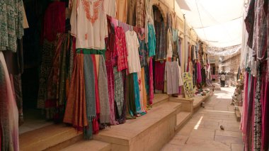 Clothes store on market in India