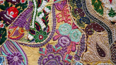 Abstract carpet background with colorful pattern