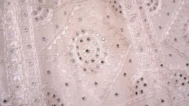 Beautiful fabric background with holes