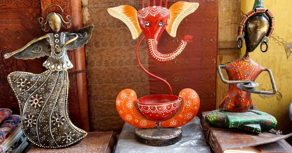 Beautiful Traditional Indian Statuettes Souvenirs — Foto Stock