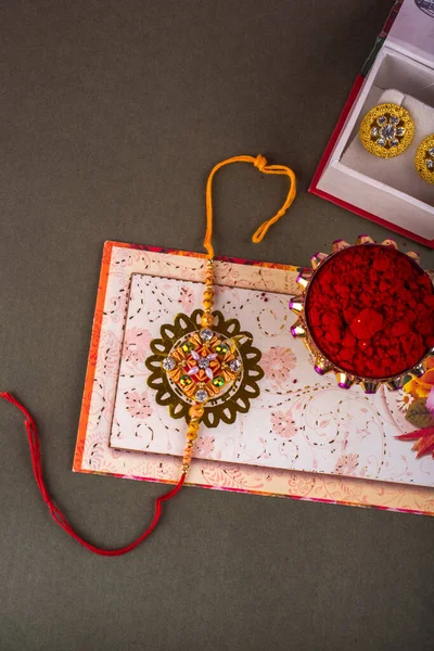 Traditional Indian Jewelry Earrings Spice Greeting Card — 스톡 사진
