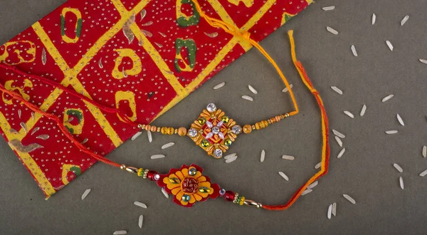 Traditional Indian Jewelry Rice Greeting Card — ストック写真