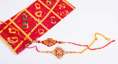 Traditional Indian jewelry with spice and greeting card