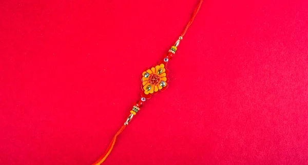 Traditional Indian Jewelry Red Background — Zdjęcie stockowe