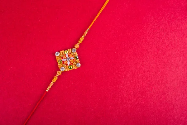 Traditional Indian Jewelry Red Background — Stock fotografie