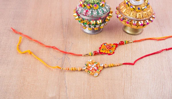 Traditional Indian Jewelry Spice Wooden Background — 스톡 사진