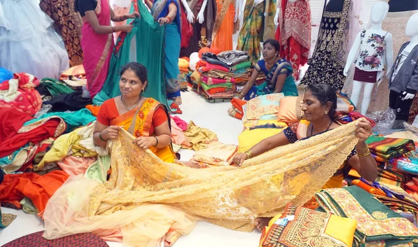 Indoors of clothing store in India