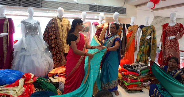 Indoors of clothing store in India