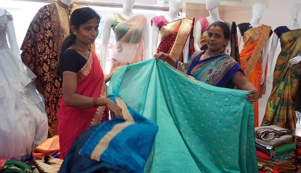 Indoors of clothing store in India