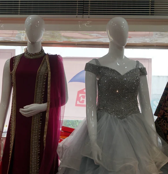 Indoors of clothing store in India