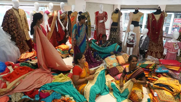 Indoors of clothing store in India