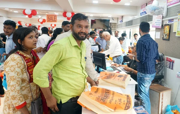 Indoors of clothing store in India