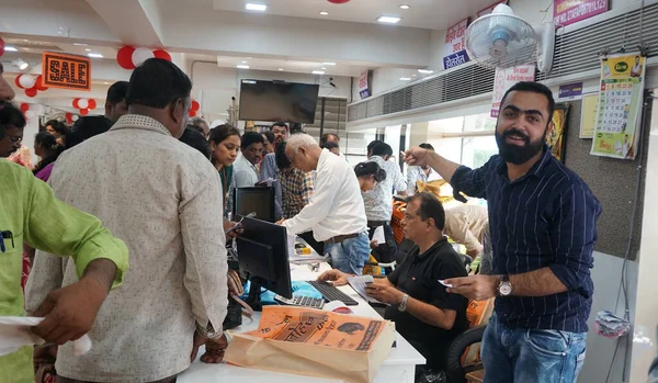 Indoors of clothing store in India