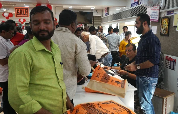 Indoors of clothing store in India