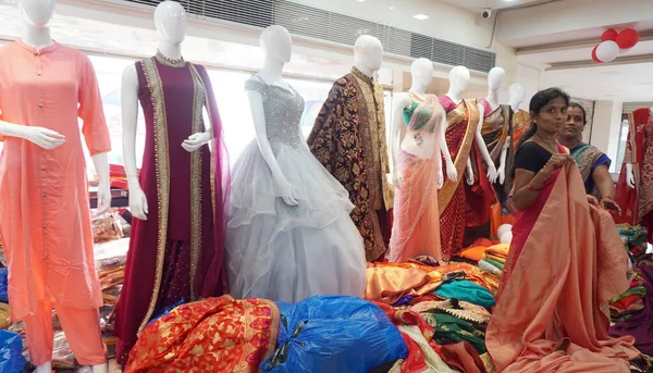 Indoors of clothing store in India