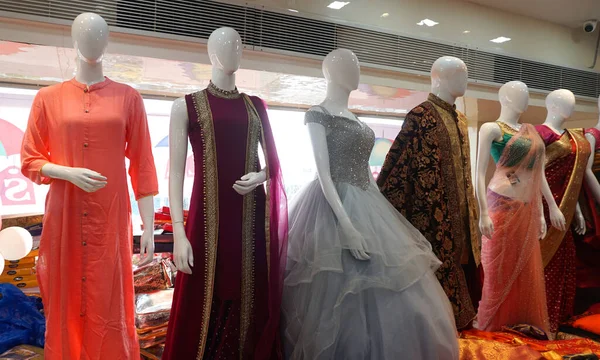 Indoors of clothing store in India