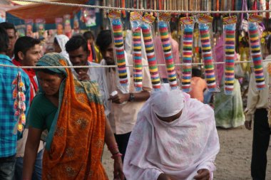 People on traditional market in India 