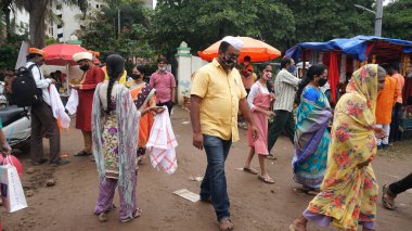 People on typical Indian market