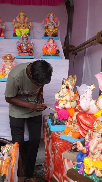 Ganesha Hindu statues selling on Indian market