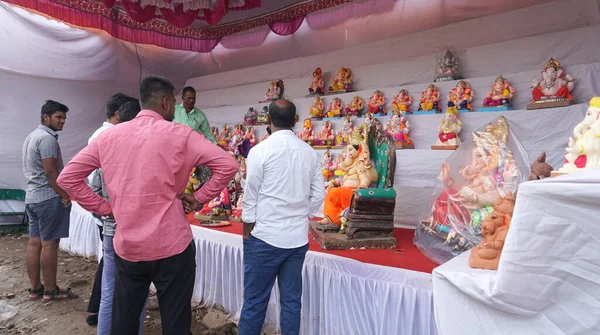 Ganesha Hindu statues selling on Indian market