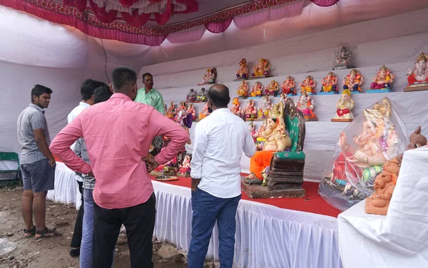 Ganesha Hindu statues selling on Indian market