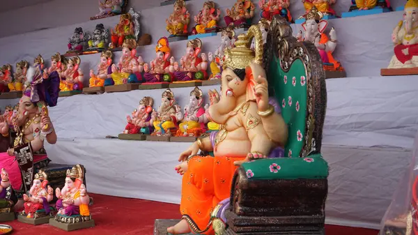 Ganesha Hindu statues selling on Indian market