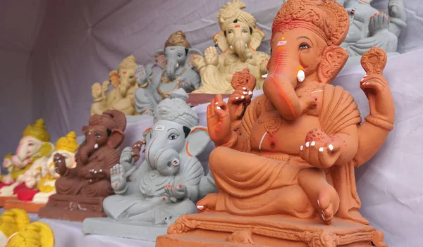 Ganesha Hindu statues selling on Indian market