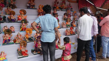 Ganesha Hindu statues selling on Indian market