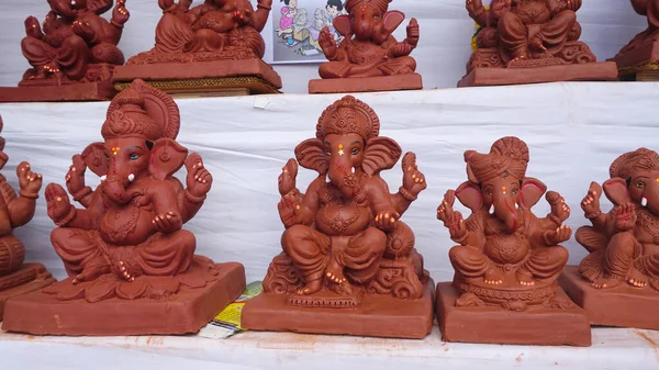 Ganesha Hindu Statues Selling Indian Market — Stock Photo, Image