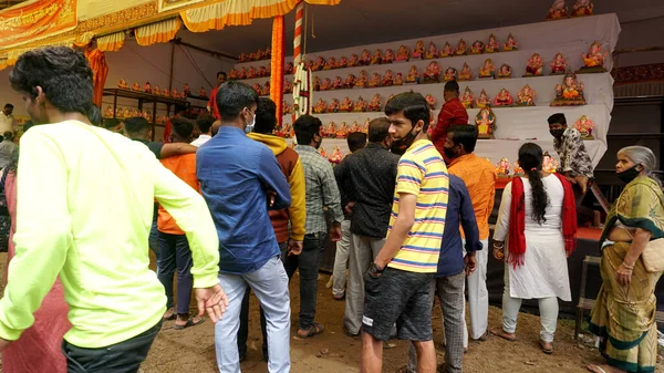 Ganesha Hindu statues selling on Indian market