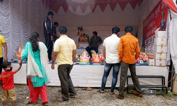 Ganesha Hindu statues selling on Indian market
