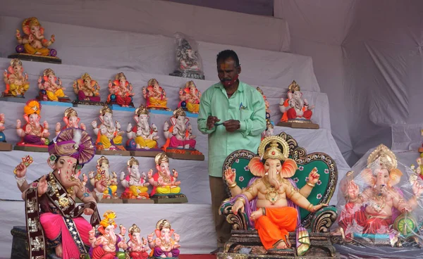 Ganesha Hindu statues selling on Indian market