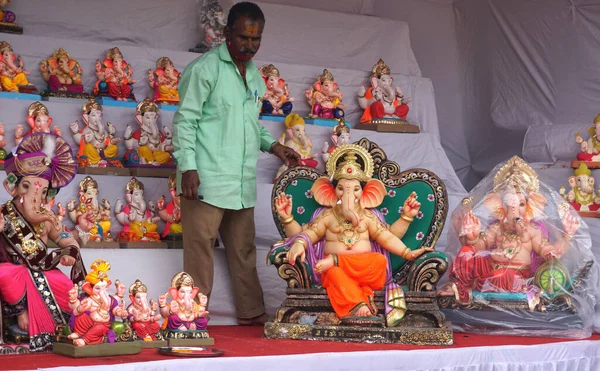 Ganesha Hindu statues selling on Indian market