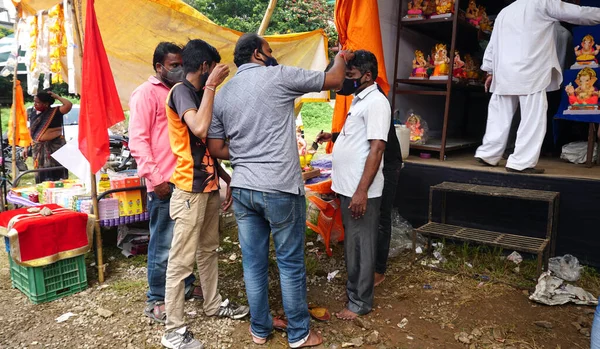 Ganesha Hindu statues selling on Indian market