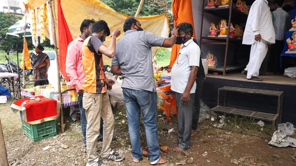 Ganesha Hindu statues selling on Indian market