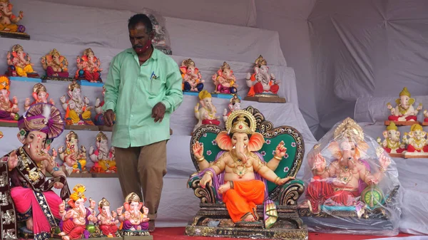 Ganesha Hindu statues selling on Indian market