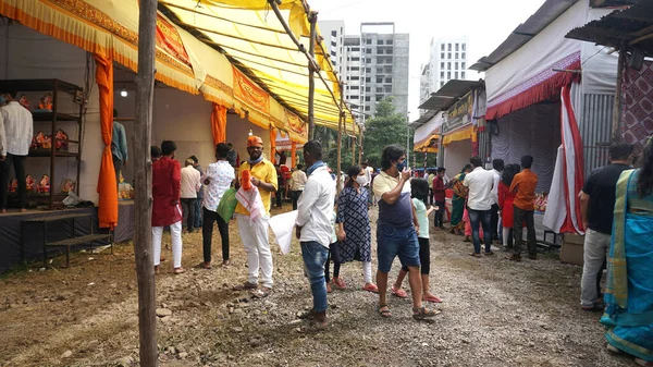 People on typical Indian market