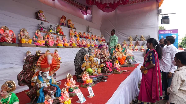 Ganesha Hindu statues selling on Indian market