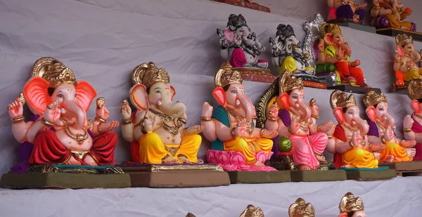 Ganesha Hindu statues selling on Indian market