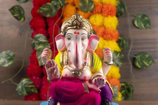 Ganesha Hindu Statue Smoke — Stock Photo, Image