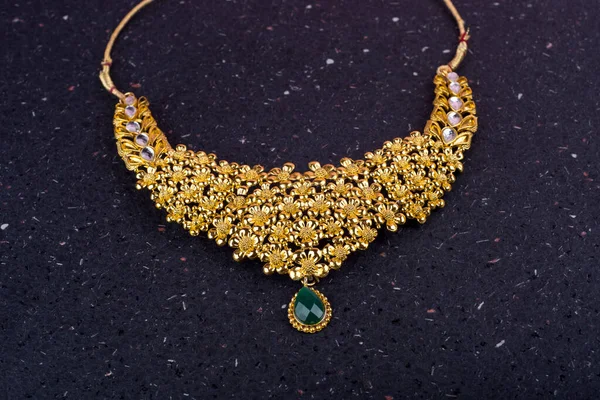 Beautiful jewelry necklace with precious stones