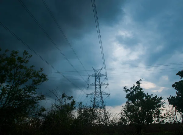 High voltage power lines in India