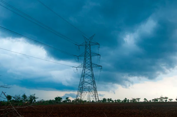 High voltage power lines in India