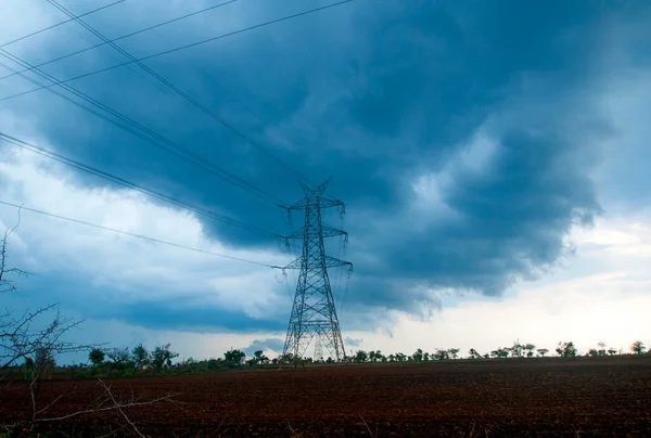 High voltage power lines in India