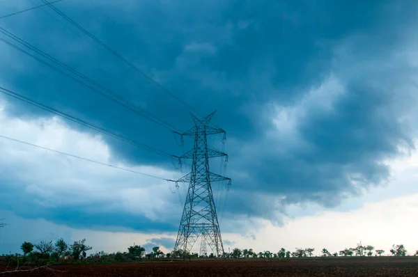 High voltage power lines in India