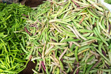 Taze taze fasulye, yakın görüş.