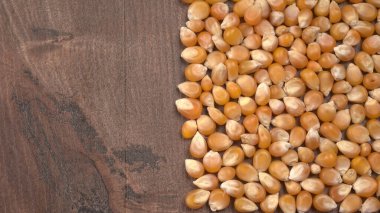 Tahta zemindeki mısır tohumlarını kapat