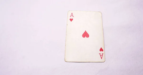 Ace Playing Card White Background — Stock Photo, Image